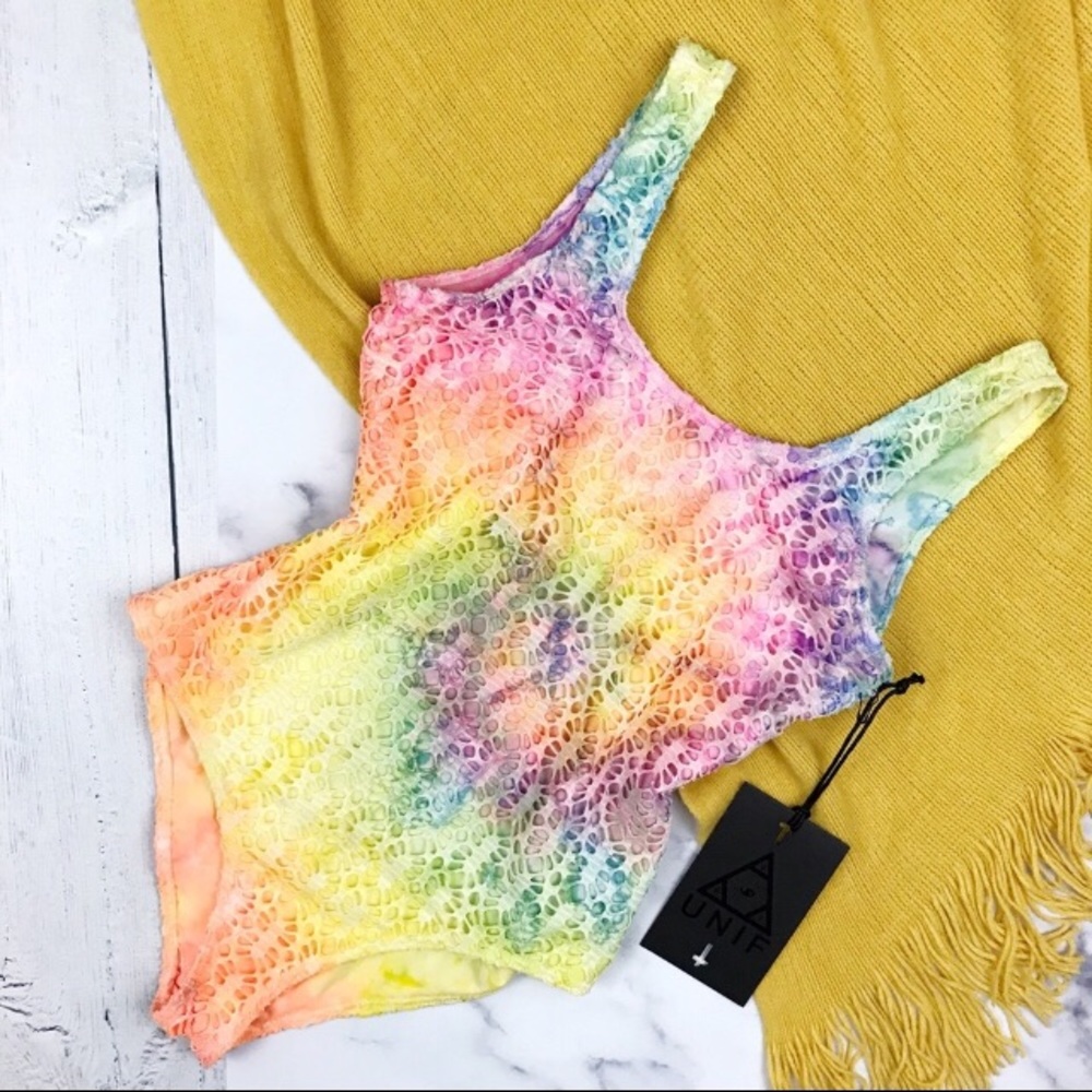 UNIF tie dye crochet bathing suit